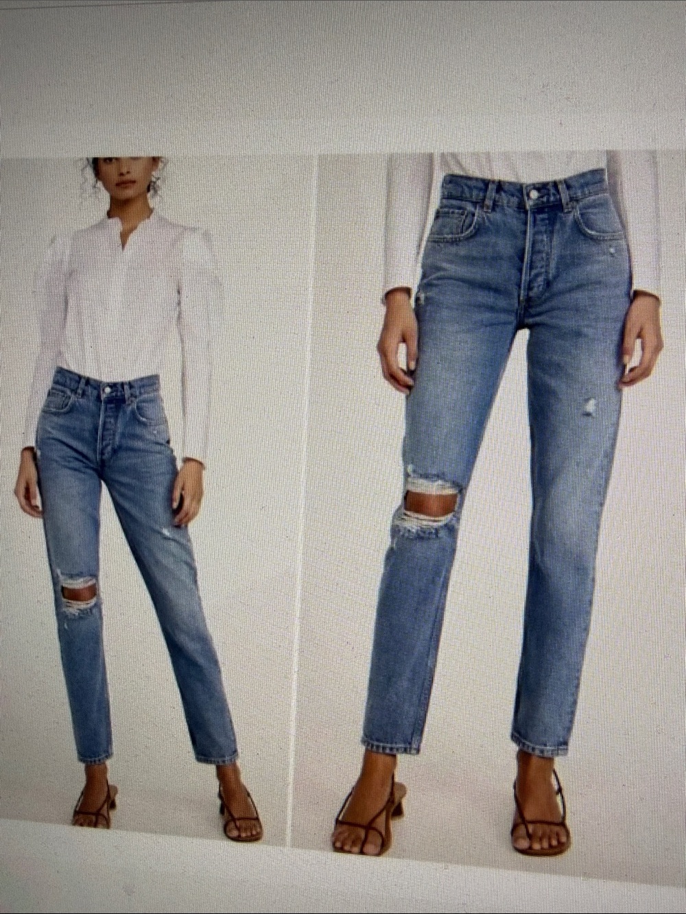 Boyish Billy High-Rise Ripped Cinched Waist Straight Jean Button Fly Hip Hug 30W